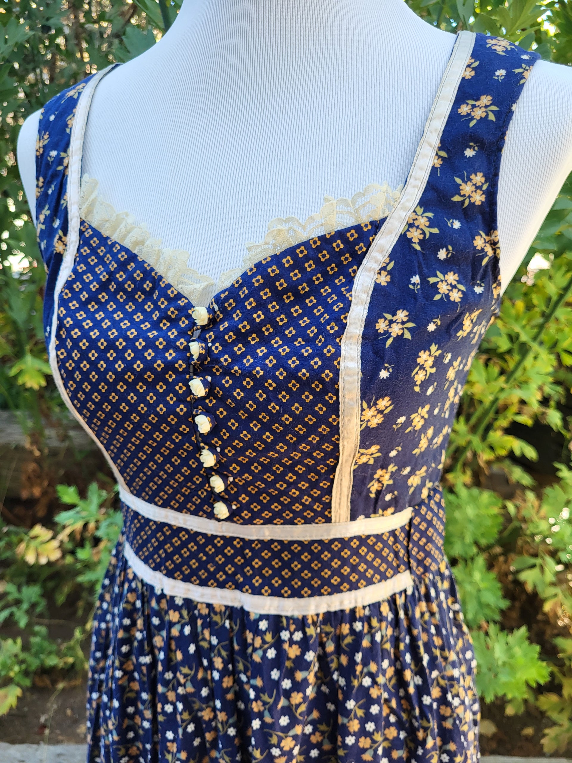 70s Gunne Sax Cottagecore Prarie Midi dress  Gypsy Soul Boutique